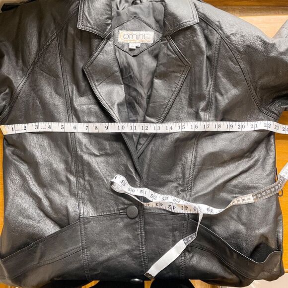 Vintage Comint Leather Trench Coat Size M - Picture 12 of 12